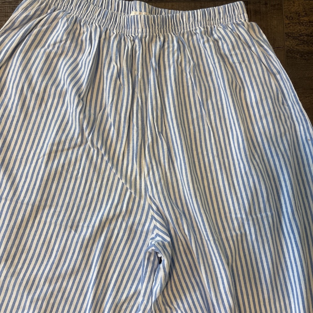 Victoria's Secret Lounge Set Blue White Stripes Pants Vest Y2K Pajamas Small VTG - Picture 9 of 9